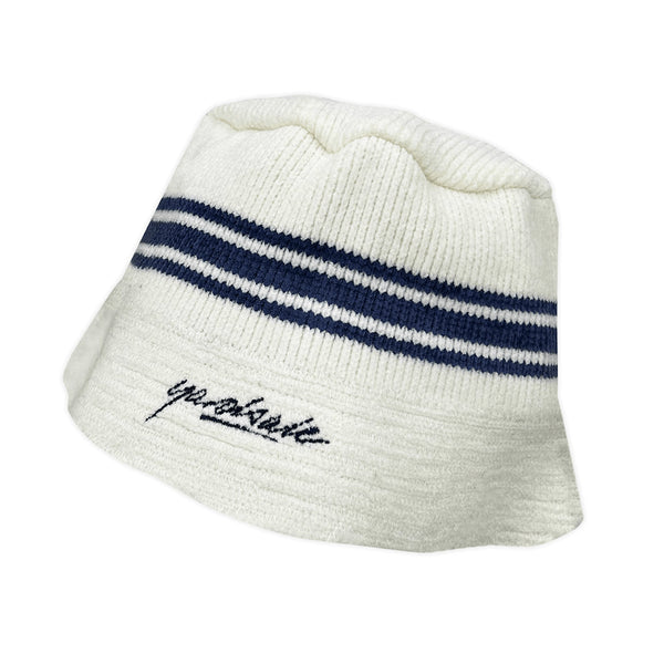 Yardsale Chenille Bucket Hat Bob - White - Streetart.fr
